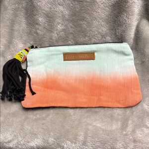 Pura Vida Coral and Mint Ombre Pouch